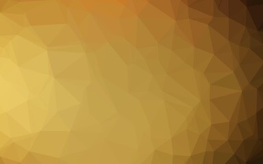 Dark Yellow, Orange vector abstract polygonal layout.