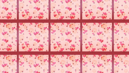 A pink love motif frame background