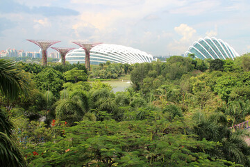 greenhouses at gardens by the bay in singapore 