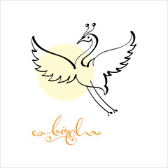 Bird Hand Drawn Pen Ink Style M_2010002