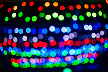 blurred abstract background with colorful bright bokeh