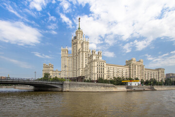 Fototapeta premium Residential building on Kotelnicheskaya Embankment, Moscow