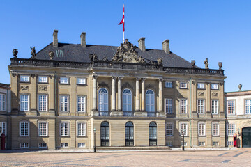 Fototapeta na wymiar Amalienborg Palace Copenhagen, Denmark