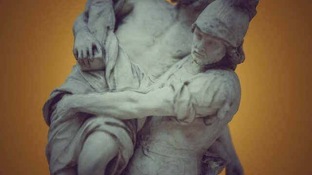 Statue of a Trojan hero Aeneas Saving His Aged Father Anchises