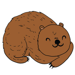 bear cartoon illustration isolated on white