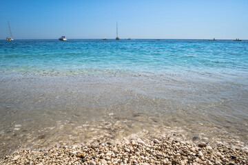 Fototapeta na wymiar Clear azure coloured sea water, Sardinia, Italy
