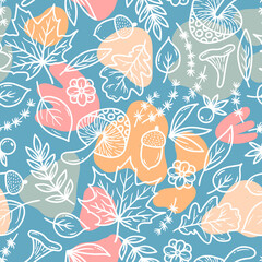 Floral cololrful seamless vector pattern