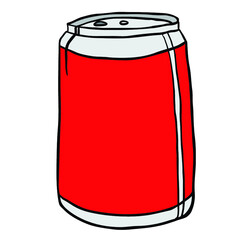 red soda can
