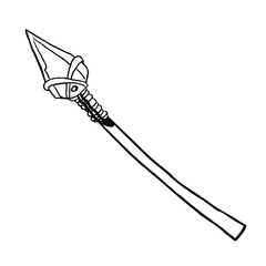 illustration of a spear