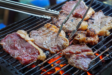 meat on the grill