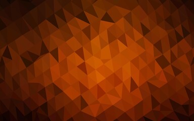 Dark Yellow, Orange vector abstract mosaic background.