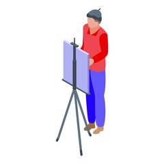 Weekend street paint icon. Isometric of weekend street paint vector icon for web design isolated on white background