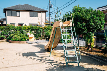 Slide at playground in Kyoto, Japan