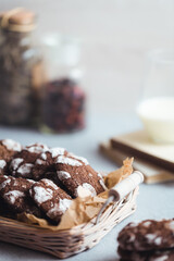 chocolate chip cookies on a plate