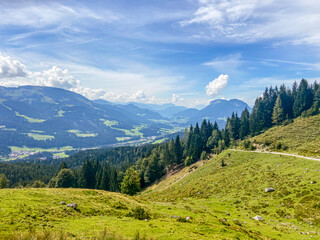 Fototapeta na wymiar in the alps at the kaiser mountains, Austria