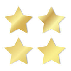 Vector set of blank stickers isolated on white background. 
