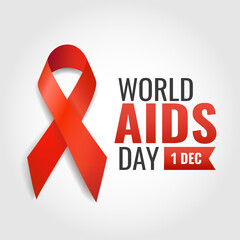 Vector illustration on the theme World Aids Day. 
