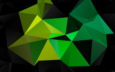 Fototapeta premium Dark Multicolor, Rainbow vector shining triangular background.