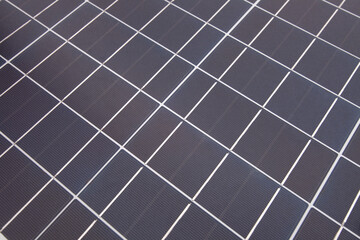 Blue grid-shaped solar power panel background