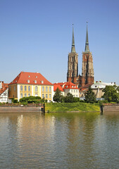 View of Ostrow Tumski in Wroclaw. Poland
