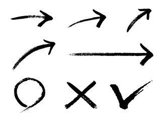 筆　矢印　記号　書道