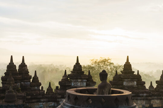 sunrise in borobudur tample