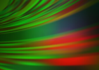 Dark Green, Red vector bokeh template.