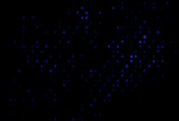 Dark Black vector template with poker symbols.