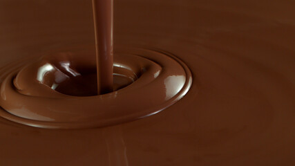 Detail of pouring hot chcocolate