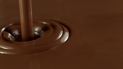 Detail of pouring hot chcocolate