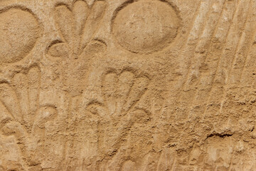 Ancient egyptian hieroglyphs on the wall in Karnak Temple Complex in Luxor, Egypt