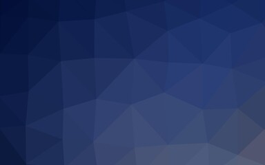 Dark BLUE vector shining triangular pattern.