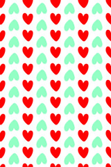 vector seamless pattern with hearts. St. Valentine's Day's background. Romantic greeting card, invitation, poster design template.