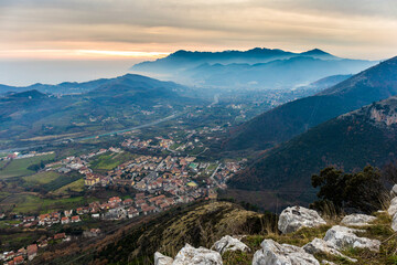 Fototapeta na wymiar Salerno view from a mountain