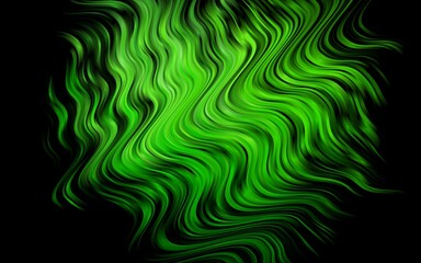 Light Green vector pattern with lines, ovals.