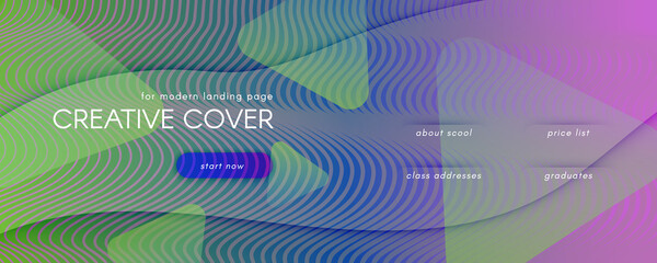 Naklejka premium Flow Geometric Abstract. Color Dynamic Shape 