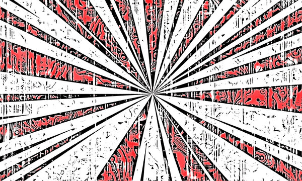 Grunge Manga Rays Speed Lines Graphic Novel Zoom Background In Red And Black