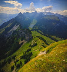 Top of the Hoher Kasten Mountain , Säntis, Switzerland