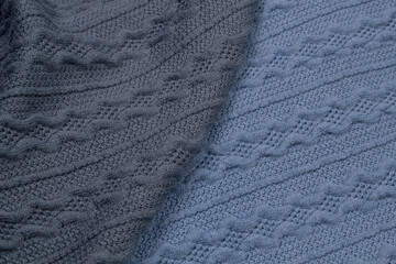 Fabric cotton fold, top view. Colorful textile	
