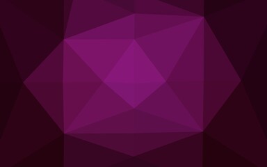 Fototapeta premium Dark Pink vector shining triangular background.