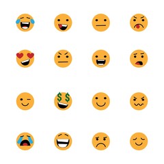 Face icons, Feedback in form of emotions. Rank, level of satisfaction rating. User experience. Review of consumer.. Vector Isolated illustration