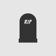 Vector Simple Isolated Tombstone Icon