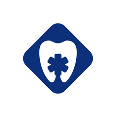 tooth medical logo design icon vector on white background.