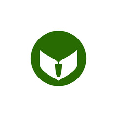 emblem cream logo design icon vector on white background.