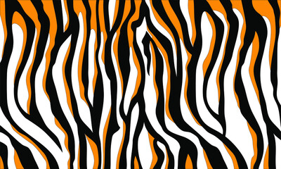 tiger skin pattern strip black yellow orange and white 