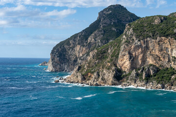 Corfu Greece tropical paradise island Ampelaki Bay in Paleokastritsa