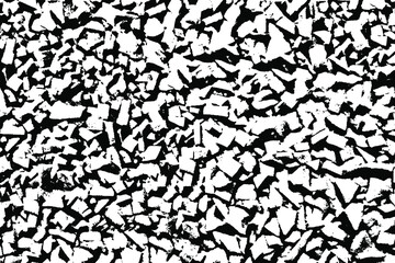 Grunge rough rough texture. Abstract monochrome background, unevenly dotted with small rectangles and squares. Vector illustration. Overlay template.