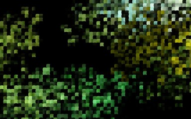 Dark Green, Yellow vector cover in polygonal style.