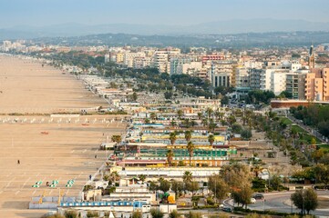 Adriatic coast with Cattolica, Riccione and Rimini