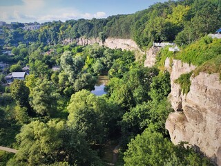 view to canyon from the top of the mountain